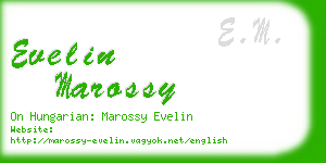 evelin marossy business card